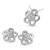 Orphelia Dames 925 Sterling Zilveren Set: Ketting-Hanger + Oorbellen – Zilver SET-5096