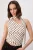 TRENDYOLMİLLA Dames Ecru Stippen Mouwloos Getailleerd Blouses