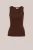 WE Fashion – Dames tanktop van ribstof – Bruin – Biologisch katoen –