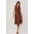 TRENDYOLMİLLA Dames Bruin Effen Midi Mouwloos Casual Blousejurk Jurken