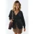 Oversized Geribbelde V-hals Knopen Cardigan