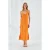 V-hals Split Midi-jurk