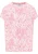 usha blouse met korte mouwen Dames roze wol wit