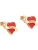 Philipp Plein Oorbellen  goud / rood