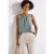 Street One Dames Blousetop met rimpels in Blauw