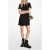 Michael Kors Lace Up Detail Mini Dress In Black