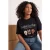 Trendyol Curve Dames Zwart Grafisch Kort Oversized Grote maten T-shirts
