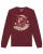 Watapparel Sweatshirt ‘Catstronaut’  beige / bourgogne