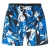 Boss Piranha-zwemshort voor heren met all-overprint (Helder Blauw)