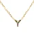 Luxenter Sterling Zilver 925 collier met Veelkleurige Zirkonia afgewerkt in 18K geel goud – Alfabet