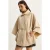 Oversized Textured Wolmix Overjas met Jasje Kraag