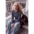 TRENDYOLMİLLA Dames Zwart Gestreept Lang, Getailleerd T-shirts