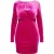 Faina Glinsterende fluwelen jurk Dames roze