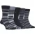 Farah – 5-pak Heren Dun Ademend Klassiek Gestreept Patroon Zachte Bovenkant Katoenen Dress Socks – FCS271BLKCHA (Gestreept)