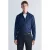 Mango Man slim fit casual overhemd – donkerblauw