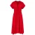 Rood midi-jurk met vlinderstrik
