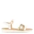 Graceland leren sandalen goud/ecru