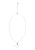 usha WHITE LABEL Ketting  zilver / wit
