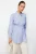 Trendyol Modest Dames Blauw Effen Lang Getailleerd Modest Overhemden