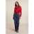 River Woods Buttoned Blouse With Bow Red