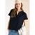Cecil Dames Blouse met korte mouwen en gespleten hals in Blauw