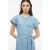 s.Oliver relaxed fit midi jurk met ceintuur – lichtblauw denim