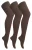 3 paar dames gekleurde ondoorzichtige 80 denier panty’s – Bruin