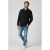 Cars regular fit overshirt met wafelstructuur – zwart