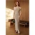 Off-shoulder bodycon maxi jurk met split