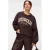 VERO MODA CURVE sweater Plus Size met tekst – donkerbruin