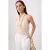 TRENDYOLMİLLA Dames Beige Effen Mouwloos Getailleerd Blouses