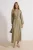 Trendyol Modest Dames Kaki Effen Maxi Lang Casual Skater Modest Jurken