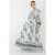 Geprinte V-hals Maxi-jurk