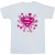 DC Comics Heren Superman Roze Harten en Sterren Logo T-Shirt (Wit)
