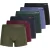 Jack & Jones Heren boxershorts trunks jaccomo bamboe effen 6-pack groen/blauw/zwart/rood
