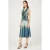 Abstracte ombre midi-jurk
