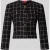 HUGO Shaped fit korte blazer met rasterruit, model ‘ADINI-1’