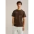 WE Fashion badstof T-shirt bruin