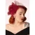 Royal Bloom fascinator in framboosrood