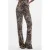 Desigual flared broek met print – grijsbruin