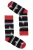 GREENBOMB Sokken ‘Abstract Mountain’  pastelblauw / lichtblauw / rood / zwart