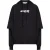 Gebroken witte Carlos Type Double Tee zwarte hoodie