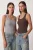 Fitted U-hals Gebreide 2-Pack Tanktop