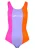 BECO the world of aquasports Badpak ‘Colour Block’  lila / oranje / pink
