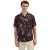 No Excess Shirt short sleeve allover printed dark brown