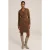 We Fashion Dress Mid Length Dark Brown