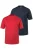 Men Plus Shirt  blauw gemêleerd / rood