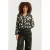 Smashed Lemon Ornament geprint blouse in zwart off white en groen details |