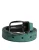 Dolce & Gabbana Groene Struisvogelleren Riem met Zilveren Metalen Gesp