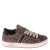Hip suède sneakers met panterprint cognac/zwart